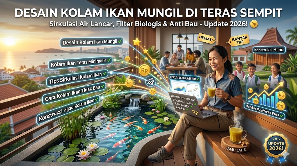 Kolam Ikan Minimalis di Teras Sempit: Tips Sirkulasi Air agar Tidak Bau