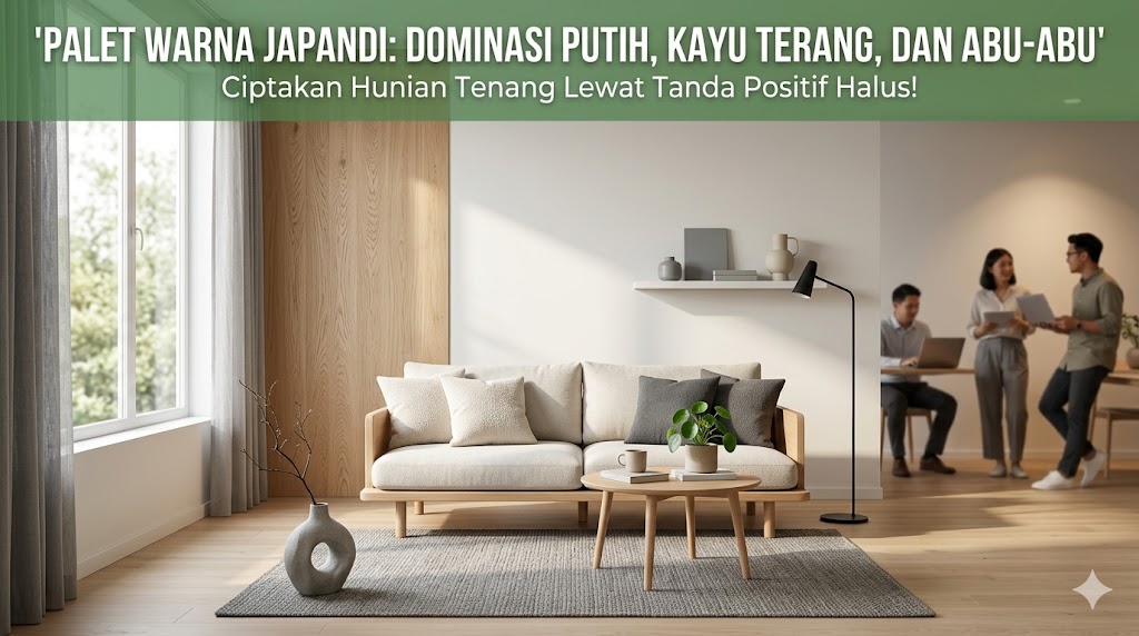 Palet Warna Japandi: Dominasi Putih, Kayu Terang, dan Abu-abu