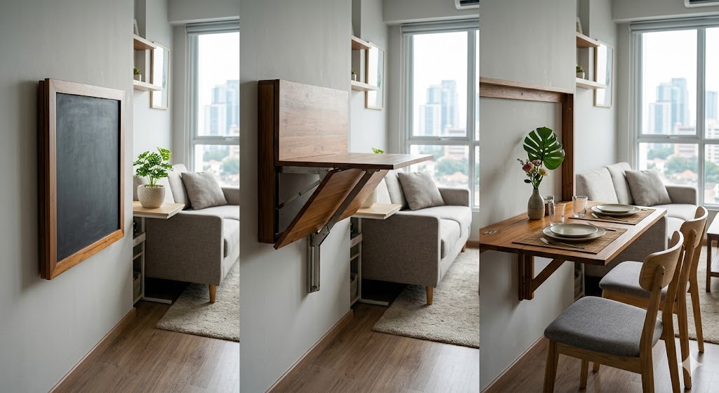 Furniture Multifungsi: Meja Makan Lipat untuk Apartemen Studio
