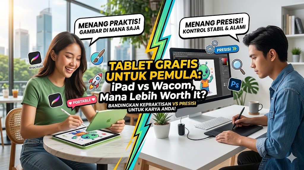 Tablet Grafis untuk Pemula: iPad vs Wacom, mana lebih worth it?