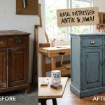 cat ulang lemari bekas: teknik distressed agar terlihat antik