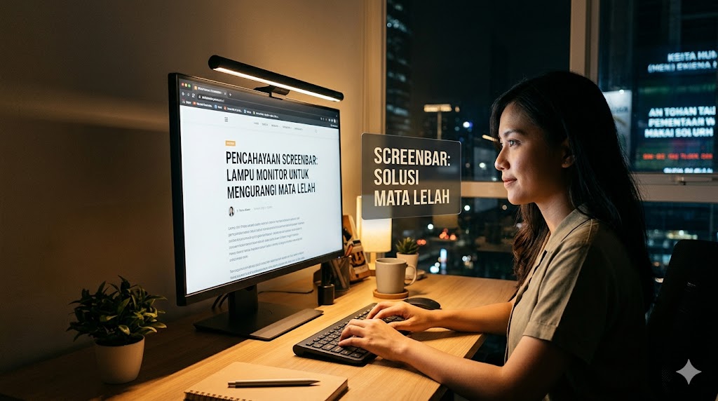Pencahayaan ScreenBar: Lampu Monitor untuk Mengurangi Mata Lelah